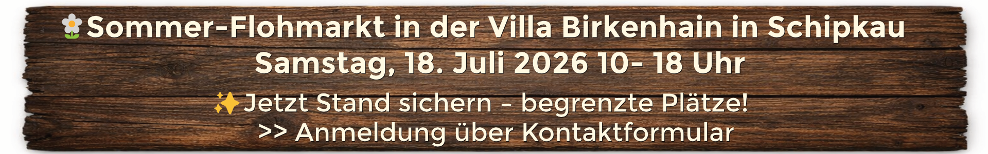 Flohmarkt Schipkau am 18.07.2026
